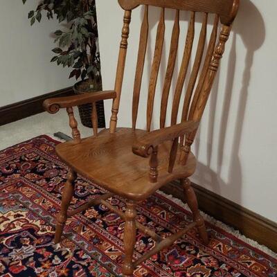 Lot 893: Larrabee's Wood Captain's Chair
