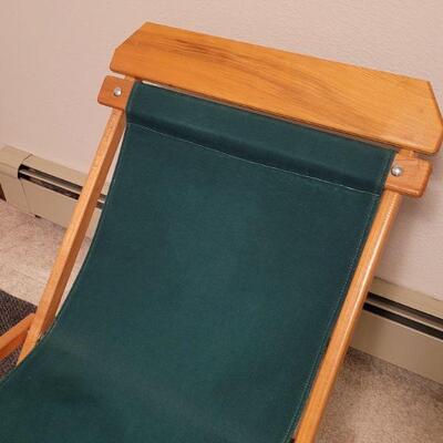 Lot 928: Folding Green Canvas Chair