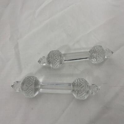 .88. VINTAGE | Two Matching Crystal Knife Rests