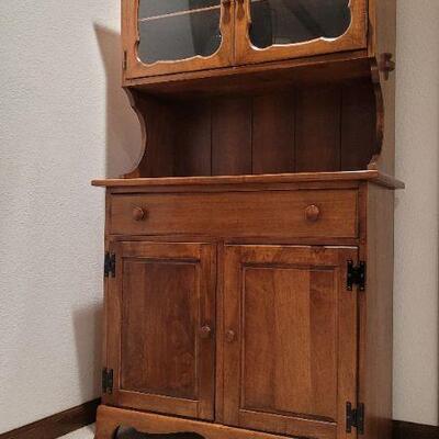 Lot 969: Vintage Glass Door Storage Cabient