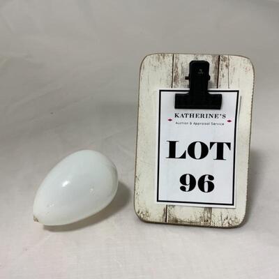 .96. ANTIQUE | Small Milk Glass Egg 2.5â€