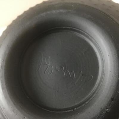 P - 1132 Artisan Signed Raku Pottery by Chris Wolff