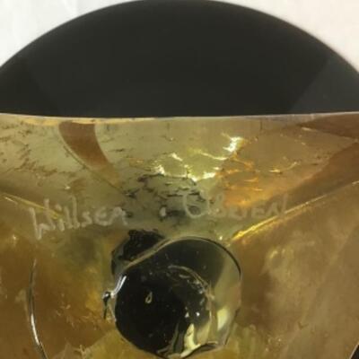 P - 1131 Signed Art Glass Bowl by Wilksea Oâ€™Brian