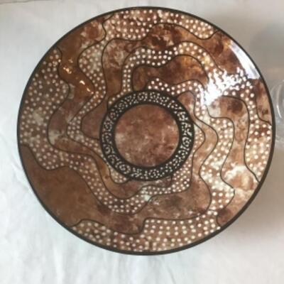 P - 1136 Artisan Signed Pottery Bowl, by WEST 