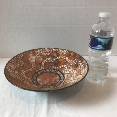 P - 1136 Artisan Signed Pottery Bowl, by WEST 