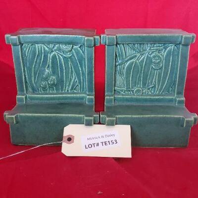 Green Teracroft Bookends