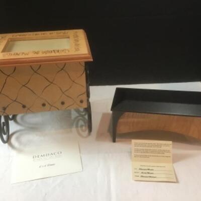 P - 1144 Pair of Wooden Artisan Decorative Boxes By Mark Rehmer