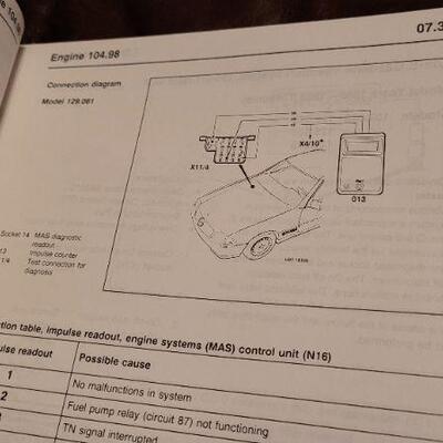 Lot 1045: Vintage MERCEDES BENZ Diagnostic Trouble Code Manual Edition A