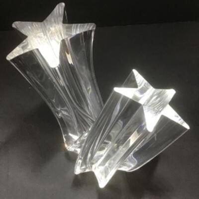 P -1150 Beautiful Crystal Steuben Shooting  Star Paper Weight 