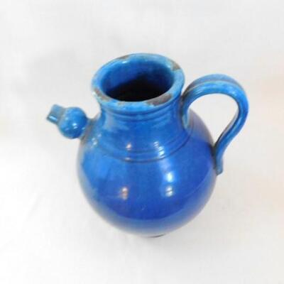 Large Blue Pottery Floor Vase Water Jug 15