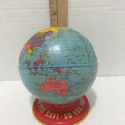 1166 = Vintage World Globe Bank