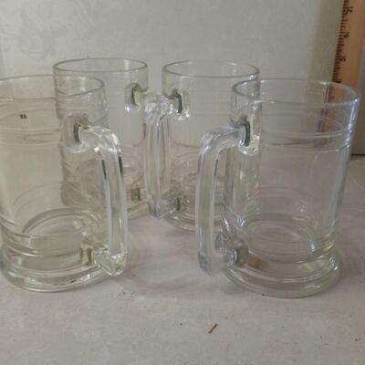 1276 = Glass Beer Mugs