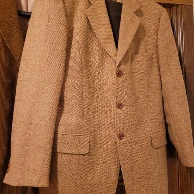 Lot 1082: (2) Men's Suits and a Corduroy Suit Jacket 