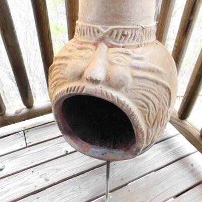 Outdoor Clay Pottery Chiminea Patio Fire Pit Heater 43