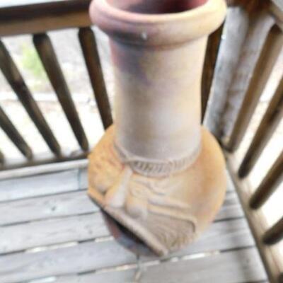 Outdoor Clay Pottery Chiminea Patio Fire Pit Heater 43