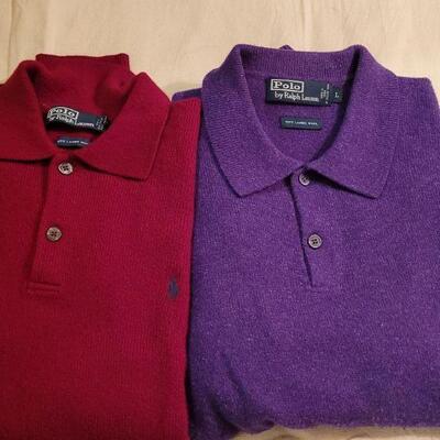 Lot 1153: (2) Men's Polo Sweaters