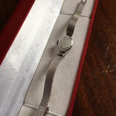 14k White Gold Hamilton Ladies Watch with Diamonds