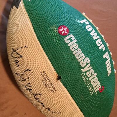 Rare VIA SIKAHEMA Autographed Texaco Advertising Football