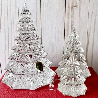 LOT 176  WATERFORD CHRYSTAL CHRISTMAS TREES SEA HORSE LOGO GERMANY