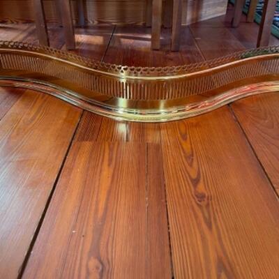 A230 Solid Brass Curved Williamsburg Fireplace Fender 