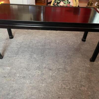 A233 Vintage Asian Black Lacquer Coffee Table 