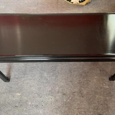 A233 Vintage Asian Black Lacquer Coffee Table 