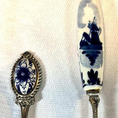 Assorted Blue & Delft Kitchen Collectibles