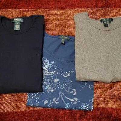 Lot 1184: Ralph Lauren Shirts (2 solid long sleeve, print short sleeve)