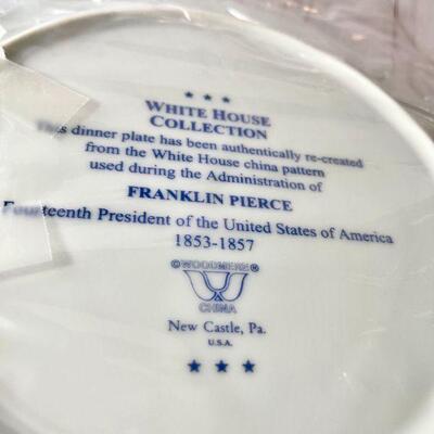 LOT 201  WHITE HOUSE DINNER COLLECTION FRANKLIN PIERCE PATTERN BOX & PAPERWORK WOODMERE CHINA