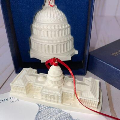 LOT 202  US CAPITOL BUILDING ORNAMENTS MADE OF RECONSTRUCTED MARBLE FROM 1995 RENOVATION 