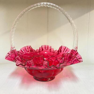 Fenton Cranberry Basket