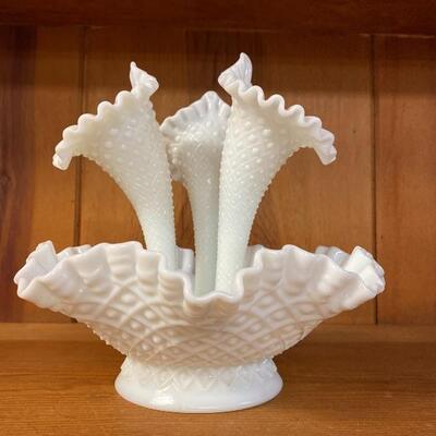 Fenton Diamond Lace Epergne