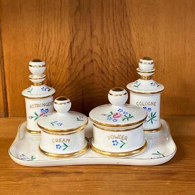 5 Piece Hand Painted Dresser Set 