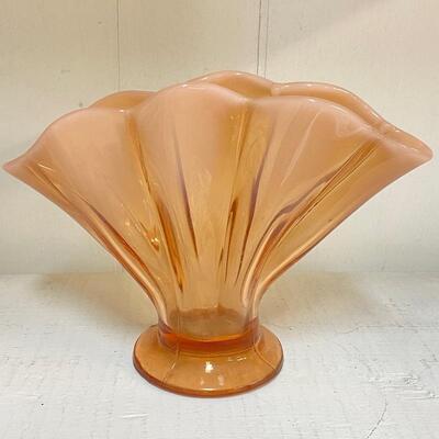 Fenton Opalescent Fan Vase