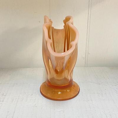 Fenton Opalescent Fan Vase