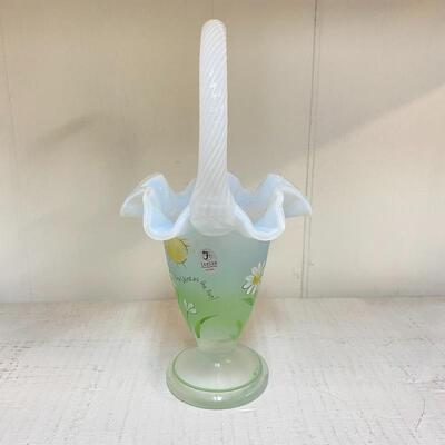 Fenton Hand Painted Signed Basket