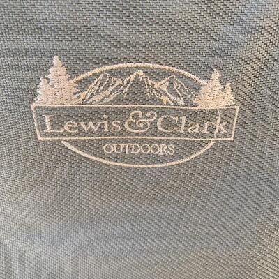 (B) Lewis and Clark Outdoor Fold and Go Directors Tan Chair