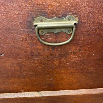 Solid Wood Circa 1860â€™s Trunk / Chest 