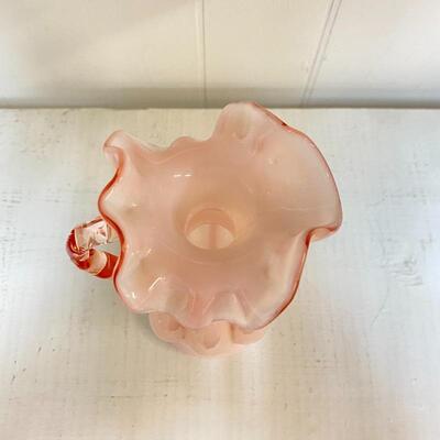 Fenton Rose Overlay Jug 