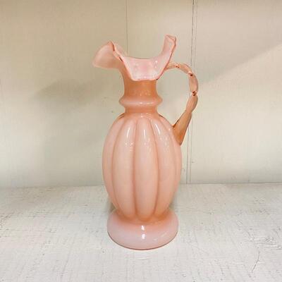 Fenton Rose Overlay Jug 