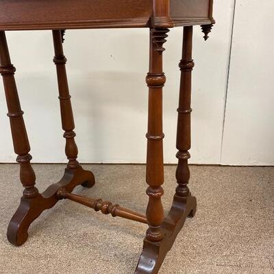 Oval Walnut Table with Drawer