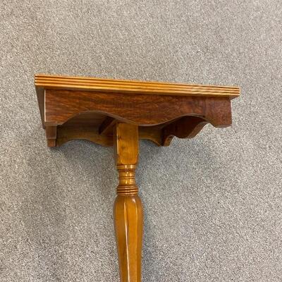 Satin Wood Burl Walnut Apron Base Lamp Table 
