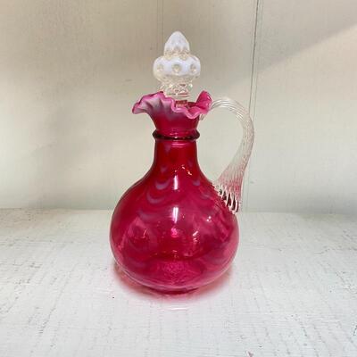 Fenton Cranberry Cruet