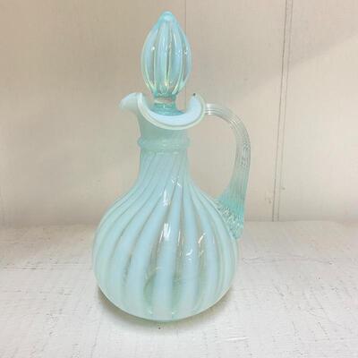 Fenton Blue Rib Optic Cruet