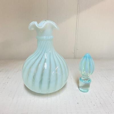 Fenton Blue Rib Optic Cruet
