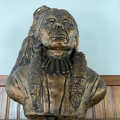 A- Heavy American Indian Bust 