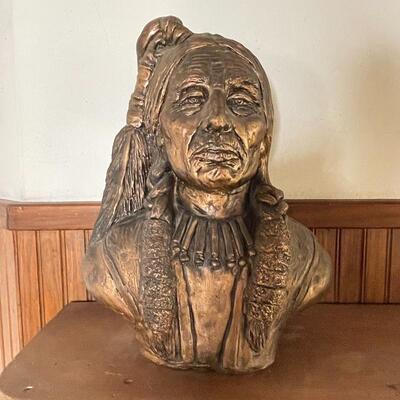 A- Heavy American Indian Bust 