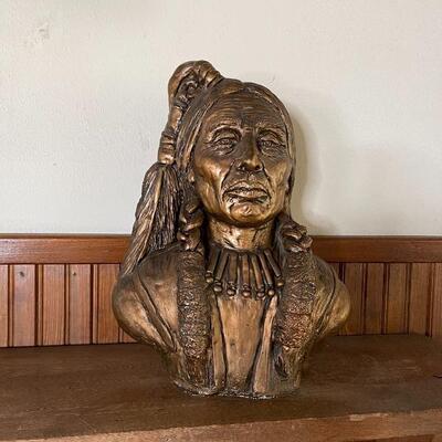 B - Heavy American Indian Bust