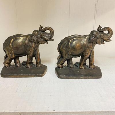 Heavy Metal Elephant Bookends
