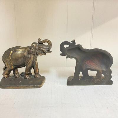 Heavy Metal Elephant Bookends